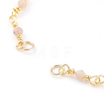 Natural Mixed Stone Handmade Beaded Chains Bracelet Making AJEW-JB00907-1