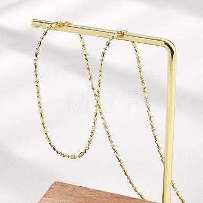 Brass Ball Chain Necklaces KK-P304-03KCG-1