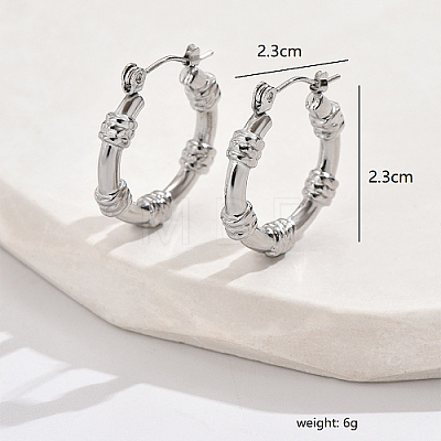 Non-Tarnish 304 Stainless Steel Hoop Earrings FD1814-2-1