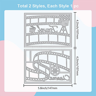 Film Theme Carbon Steel Cutting Dies Stencils DIY-WH0309-1675-1