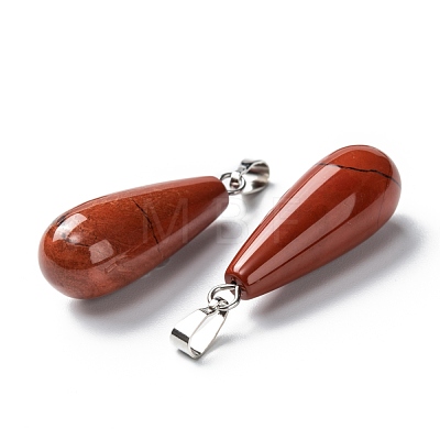 Natural Red Jasper Pendants G-F707-05-1