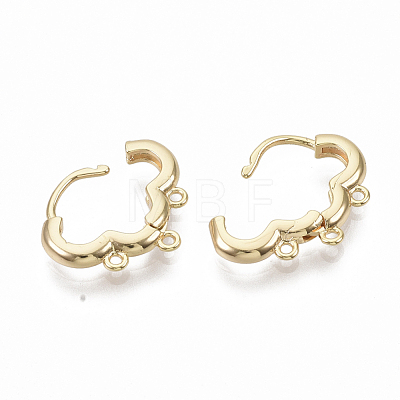 Brass Huggie Hoop Earring Findings X-KK-T051-39G-NF-1