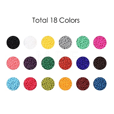450G 18 Colors 12/0 Grade A Round Glass Seed Beads SEED-JP0012-10-2mm-1