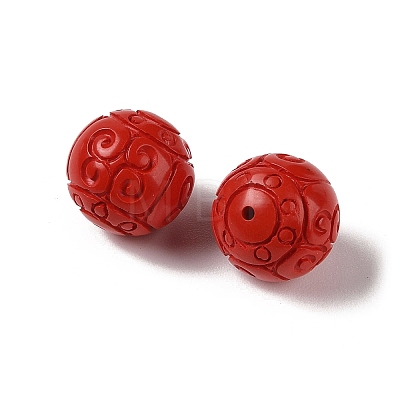 Synthetic Coral Carved Beads CORA-C001-08C-1