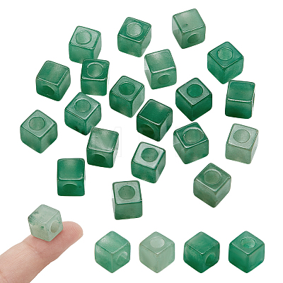 20Pcs Natural Green Aventrine Gemstone European Beads G-NB0005-89C-1
