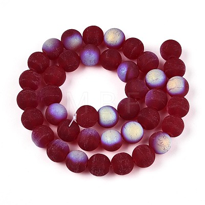 Frosted Transparent Glass Beads Strands LS-GLAA-T032-T10mm-MBB20-1