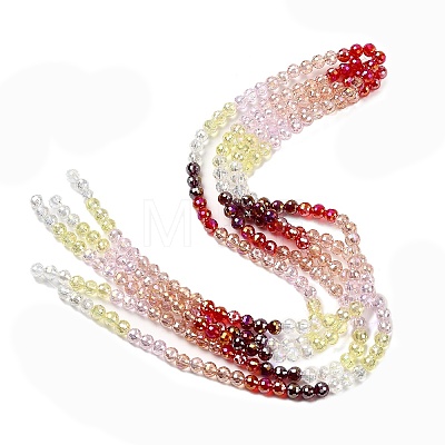 Electroplate Glass Beads Strands EGLA-D300-06-6mm-06-1