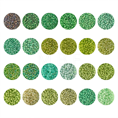 480g 24 Colors 12/0 Glass Round Seed Beads SEED-CJ0001-09-1