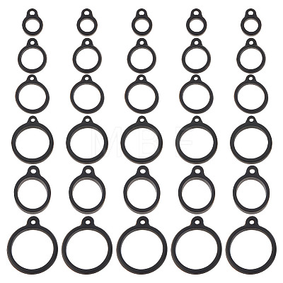 DELORIGIN 60Pcs 6 Style Anti-Lost Silicone Rings Holder SIL-DR0001-04-1