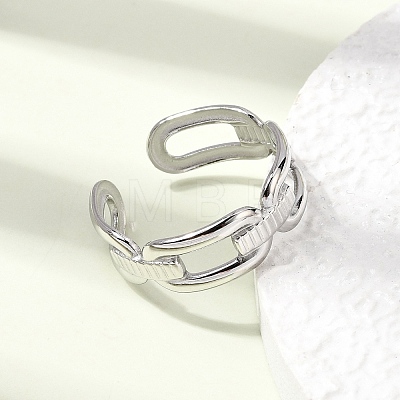 304 Stainless Steel Cuff Open Rings RJEW-P188-02C-P-1
