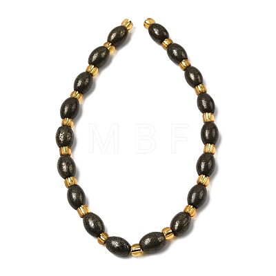 Natural Pyrite Beads Strands G-Z131-A01-01-1