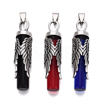 Gothic Alloy Glass Pendants GL-N004-01AS-1