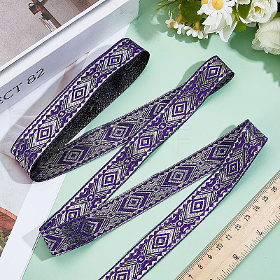 Ethnic Style Embroidery Polyester Ribbons OCOR-WH0109-042B-01-1