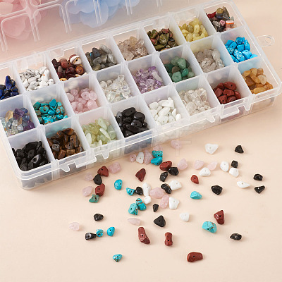 Natural & Synthetic Mixed Gemstone Beads G-TA0001-17-1