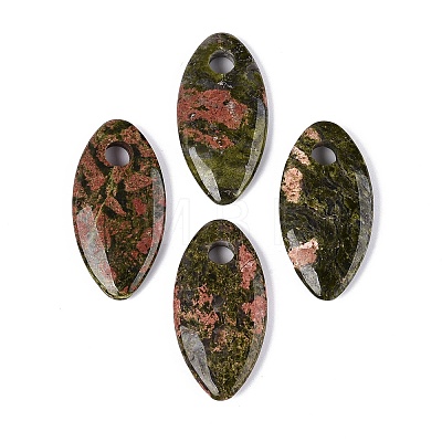 Natural Unakite Big Pendants G-Q601-26A-1