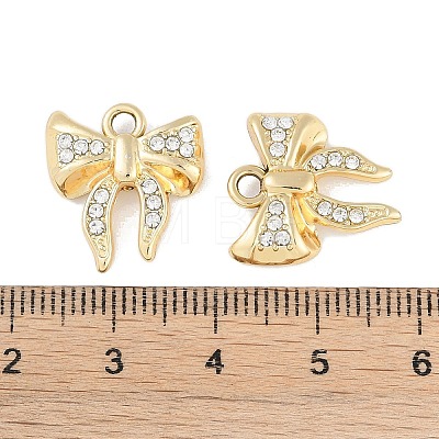 Alloy Rhinestone Pendants FIND-M018-20G-1