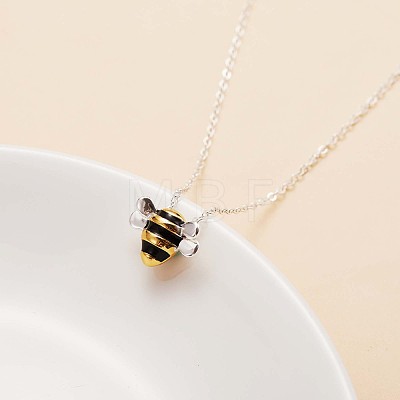 Brass Bee Charm Necklace for Women JN1030A-1