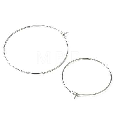 60Pcs 3 Size 316 Surgical Stainless Steel Hoop Earring Findings STAS-YW0001-75P-1