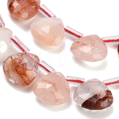 Natural Hematoid Quartz/Ferruginous Quartz Beads Strands G-C292-A10-01-1