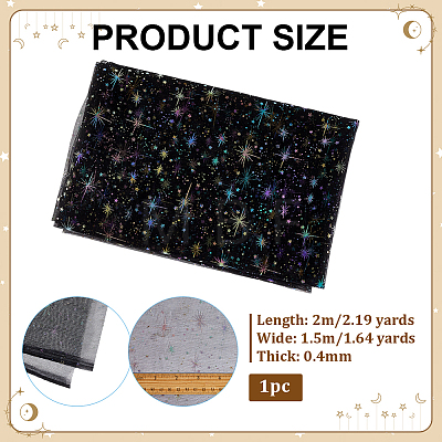Star Pattern Nylon Fabric DIY-PH0038-37B-1