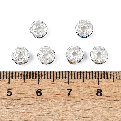 Brass Grade A Rhinestone Spacer Beads RSB036NF-14-1