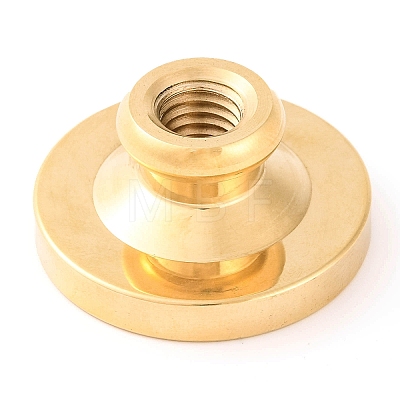 Love Golden Tone Round Wax Seal Brass Stamp Heads AJEW-S087-01G-01-1