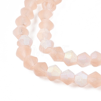 Imitate Austrian Crystal Bicone Frosted Glass Beads Strands EGLA-A039-T3mm-MB12-1