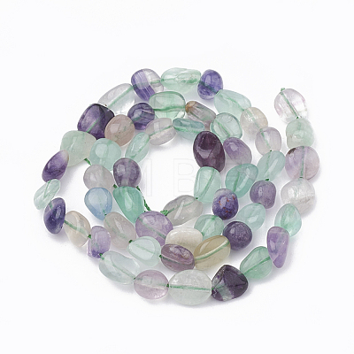 Natural Fluorite Beads Strands G-S331-6x8-007-1