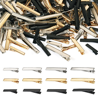 120Pcs 12 Style Iron Alligator Hair Clips Findings PHAR-TA0001-08-1