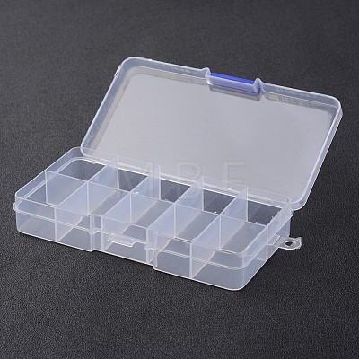 Stationary 10 Compartments Rectangle Plastic Bead Storage Containers CON-M005-01-1