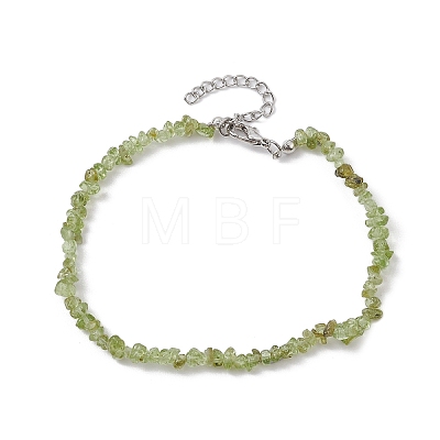 Natural Gemstone Beads Anklets AJEW-AN00583-1