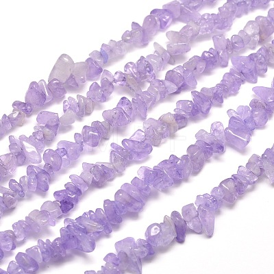 Natural Lavender Amethyst Chip Bead Strands X-G-M205-35-1