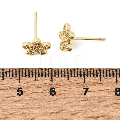 Valentine's Day Brass Micro Pave Clear Cubic Zirconia Stud Earrings EJEW-C186-22G-03-1