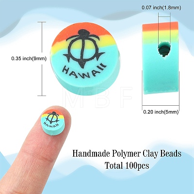 Handmade Polymer Clay Beads CLAY-CJC0001-02-1