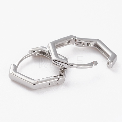 Brass Huggie Hoop Earrings EJEW-C502-10P-1