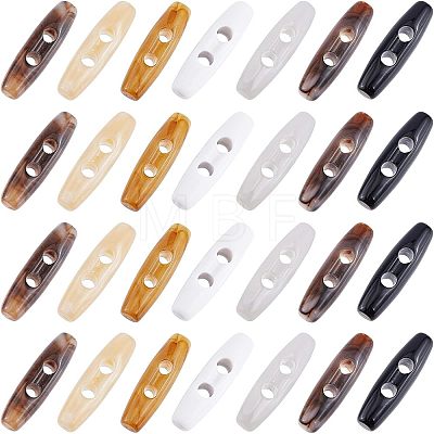 70Pcs 7 Colors Acrylic Button BUTT-NB0001-43-1