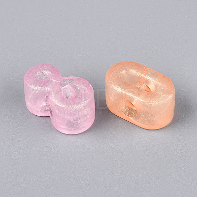 Luminous Frosted Transparent Acrylic Beads TACR-T029-21M-1