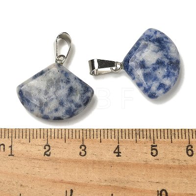 Natural Blue Spot Jasper Pendants G-Z067-05P-04-1