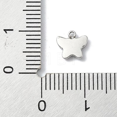 304 Stainless Steel White Enamel Charms STAS-L022-439P-02-1