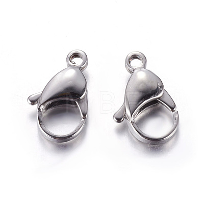 304 Stainless Steel Lobster Claw Clasps STAS-AB19-1