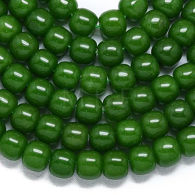 Natural Malaysia Jade Beads Strands G-B165-F01-10x10mm-1