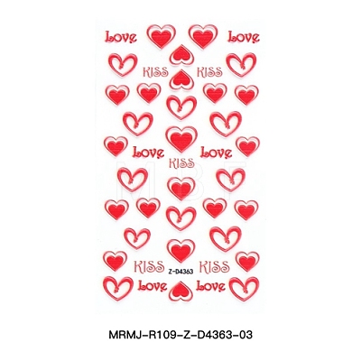 Valentine's Day 5D Love Nail Art Sticker Decals MRMJ-R109-Z-D4363-03-1