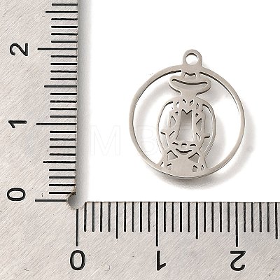 201 Stainless Steel Pendants STAS-R136-26P-1