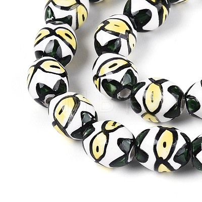 Handmade Porcelain Ceramic Beads Strands PORC-T135-07B-1