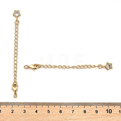 Brass Curb Chain Extender KK-D093-01G-1