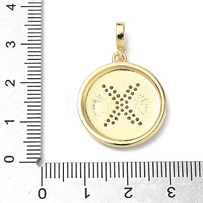 Brass Micro Pave Clear Cubic Zirconia Pendants KK-L253-17G-X-1