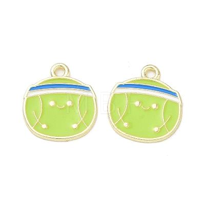Tennis Alloy Enamel Pendants AL-CBA292F-02I-G-1