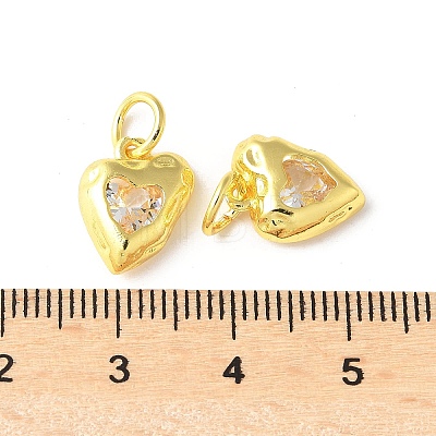 Brass Micro Pave Cubic Zirconia Pendants KK-U067-10G-04-1