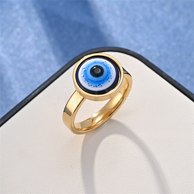 Stainless Steel and Enamel Finger Rings FS-WGB751E-27-1
