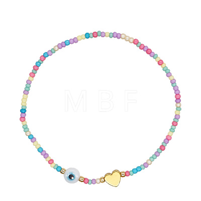 Macaron Glass Seed Beaded Stretch Bracelets JJ3447-1